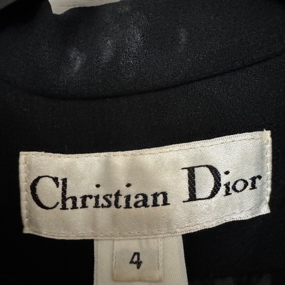 Christian Dior Vintage‎ 1980’s  Black Blazer Size 4 - Picture 8 of 11